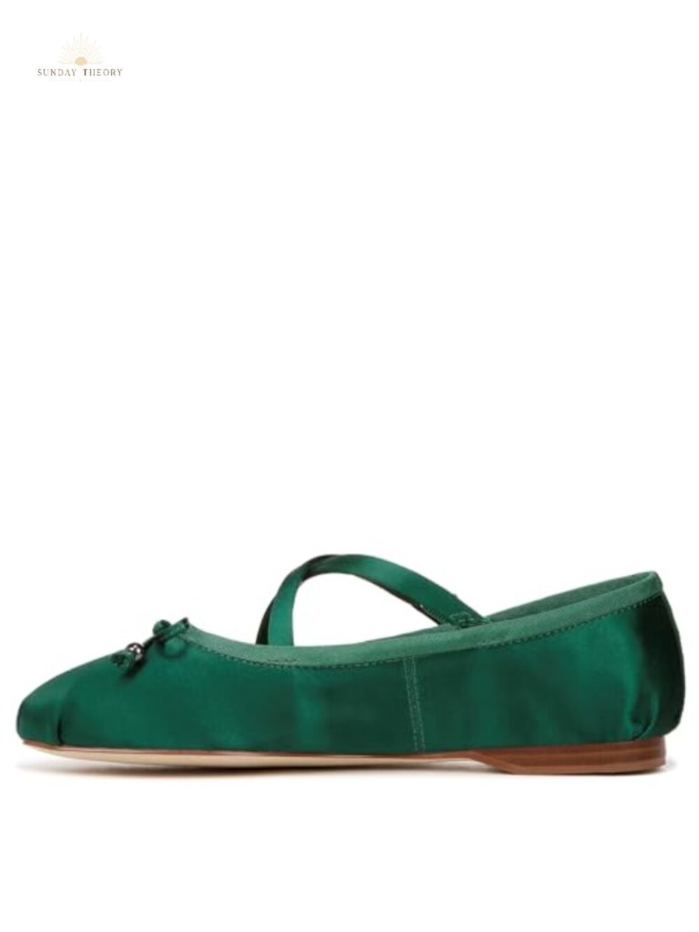 Ballet Flat with Bow Detail and Buckle Straps